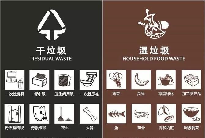 厨余果皮(干垃圾）投放的垃圾桶是什么颜色